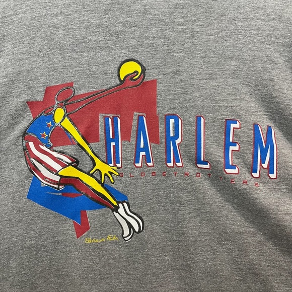 Platinum Fubu Vintage Harlem Globetrotters T-Shirt Grey X-Large - Picture 3 of 11